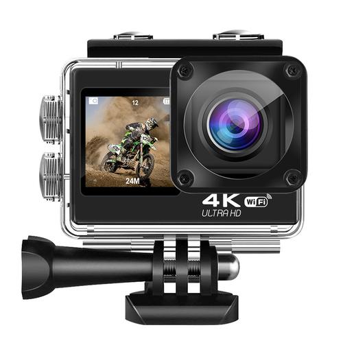 运动相机4k60帧双屏带触摸wifi摄像拍照运动dv头戴式摄像机批发